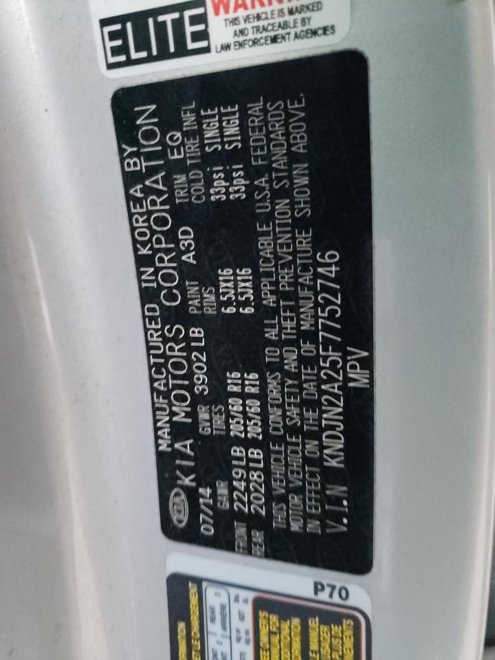 KNDJN2A25F7752746 2015 Kia Soul KNDJN2A25F7752746 2015 Kia Soul