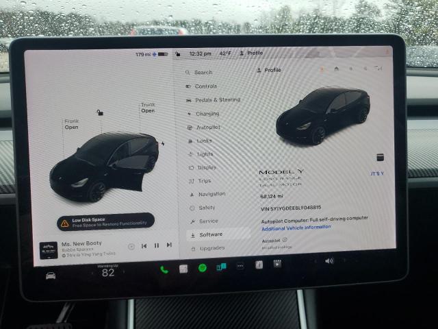 5YJYGDEE8LF048815 | 2020 TESLA MODEL Y