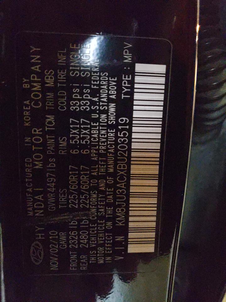 KM8JU3ACXBU203519 2011 Hyundai Tucson Gls