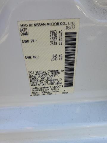 1N4BL4BV6NN350071 | 2022 Nissan altima s