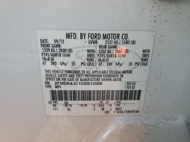 2FMDK4JC1DBB12088 | 2013 Ford edge sel