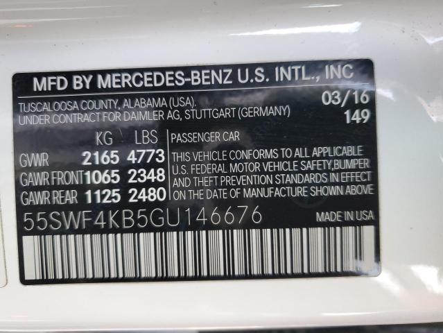 55SWF4KB5GU146676 2016 MERCEDES-BENZ C-CLASS, photo no. 13