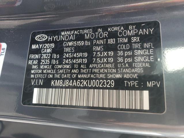 KM8J84A62KU002329 | 2019 HYUNDAI NEXO LIMIT