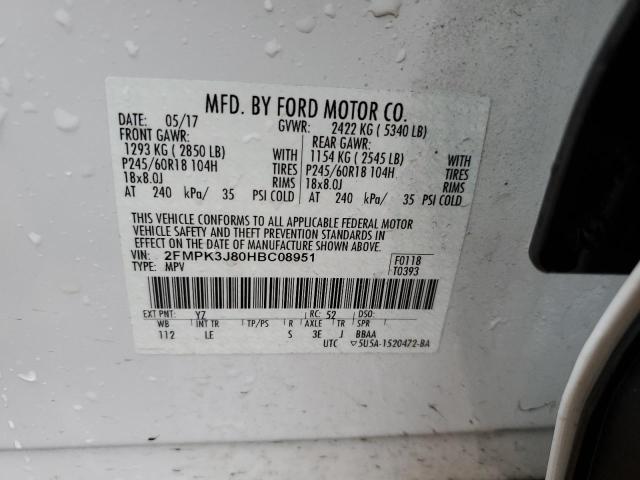 2FMPK3J80HBC08951 2017 FORD EDGE, photo no. 14