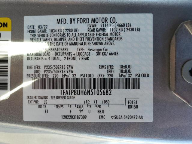 1FATP8UH6N5105682 | 2022 FORD MUSTANG