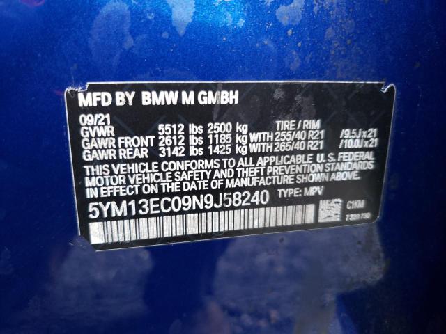 2022 BMW X3 M 5YM13EC09N9J58240