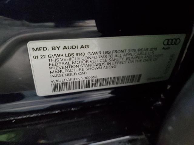 2022 AUDI A8 L WAULDAF81NN000553