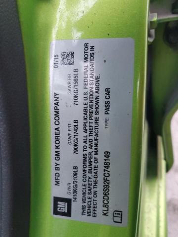 2015 CHEVROLET SPARK 1LT - KL8CD6S92FC748149