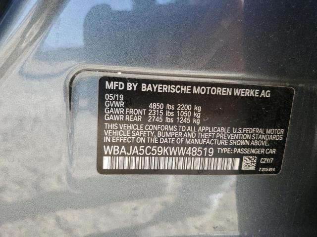 2019 BMW 530 I WBAJA5C59KWW48519