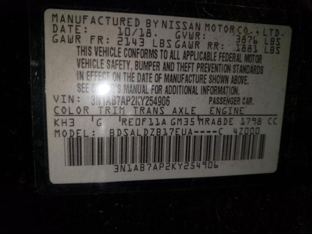 2019 NISSAN 210 WAGON 3N1AB7AP2KY254906