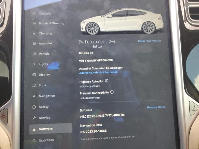 2015 TESLA MODEL S 85 5YJSA1H16FF084098