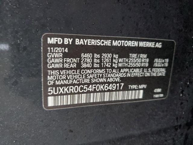 VIN 5UXKR0C54F0K64917 2015 BMW X5, Xdrive35I no.12