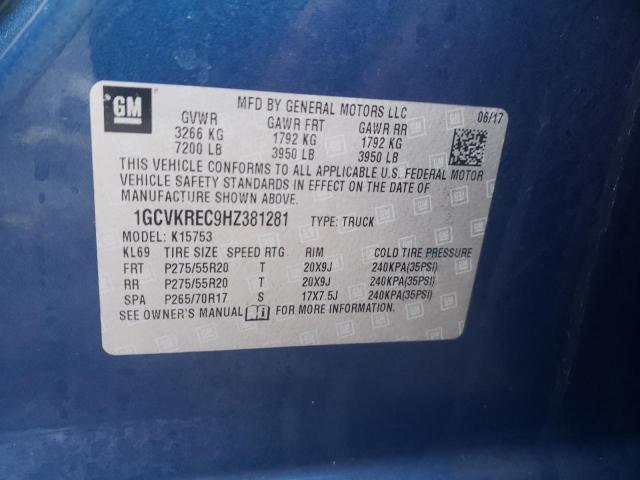 2017 CHEVROLET SILVERADO - 1GCVKREC9HZ381281