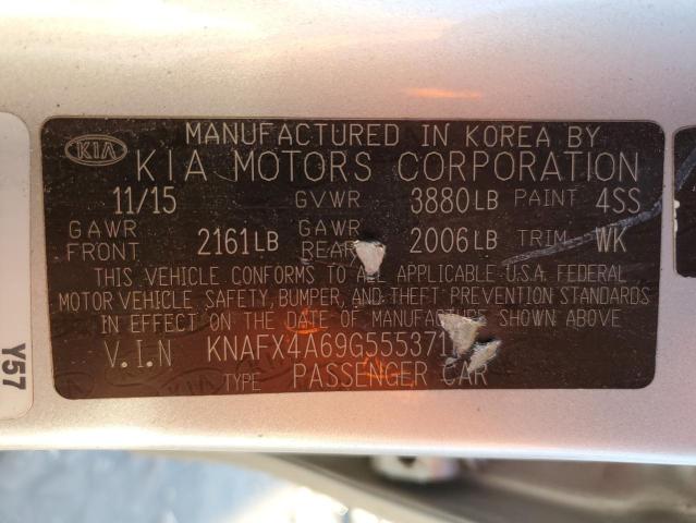 KNAFX4A69G5553711 | 2016 KIA FORTE LX