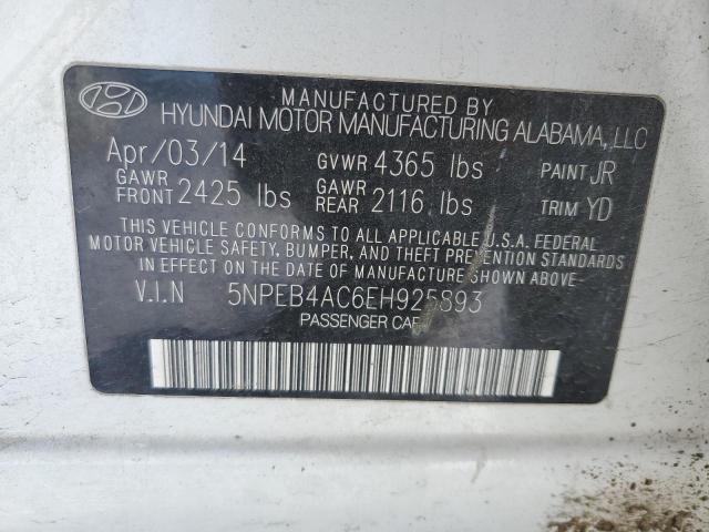 5NPEB4AC6EH925893 | 2014 Hyundai sonata gls