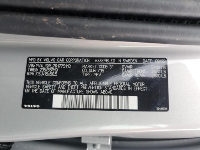 2024 VOLVO XC60 PLUS YV4L12RL7R1775113
