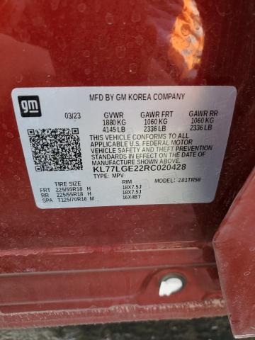 2024 CHEVROLET TRAX 1RS - KL77LGE22RC020428