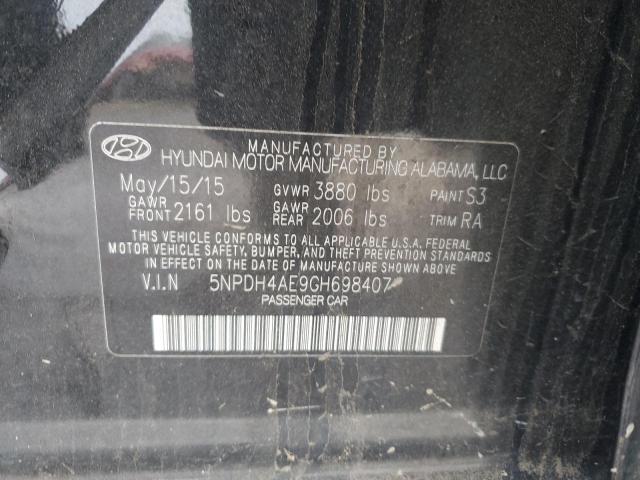 5NPDH4AE9GH698407 | 2016 HYUNDAI ELANTRA SE