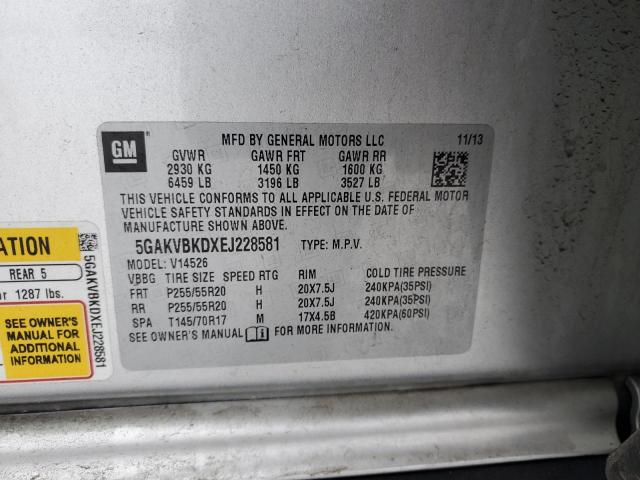 5GAKVBKDXEJ228581 | 2014 Buick enclave