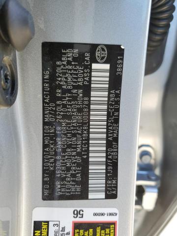 4T1C11BK8LU008788 | 2020 TOYOTA CAMRY LE