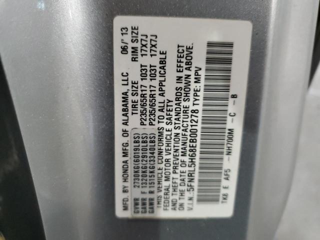 5FNRL5H68EB001278 | 2014 HONDA ODYSSEY EX