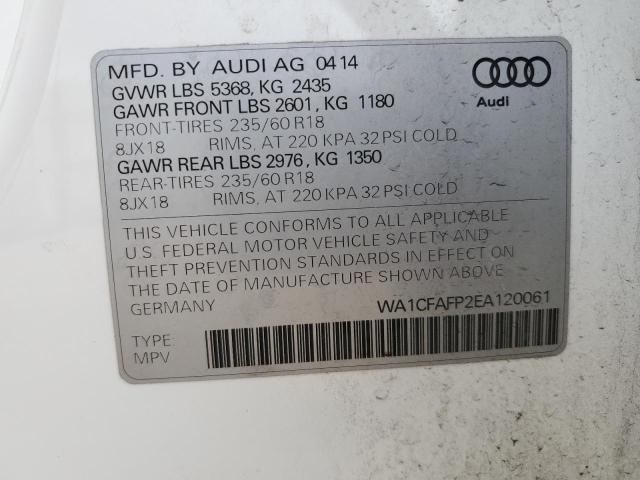 VIN WA1CFAFP2EA120061 2014 Audi Q5, Premium no.12