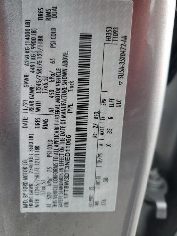 2022 Ford F350 Super Duty VIN: 1FT8W3DT3NED11066 Lot: 38851854