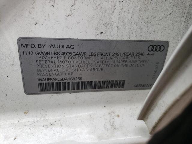 VIN WAUFFAFL5DA168259 2013 Audi A4, Premium Plus no.12