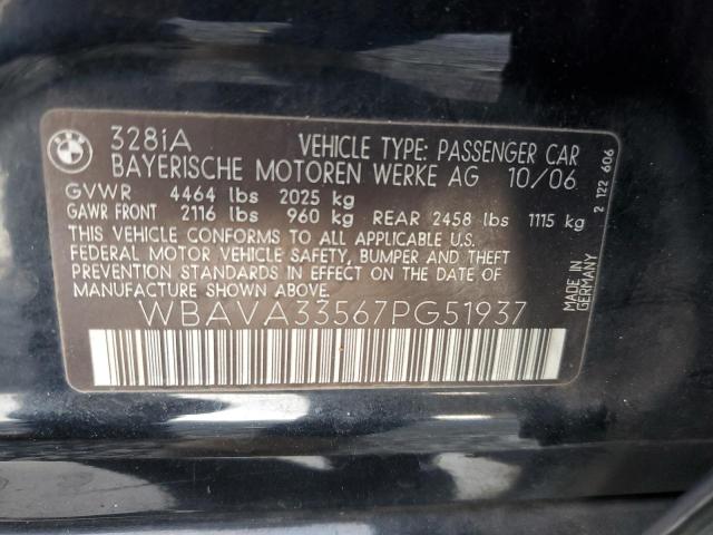 WBAVA33567PG51937 | 2007 BMW 328 i