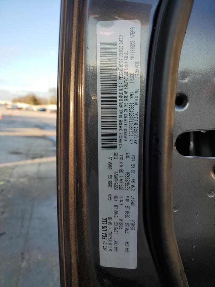 VIN: 1C6RR6KT1KS545601 2019 RAM 1500