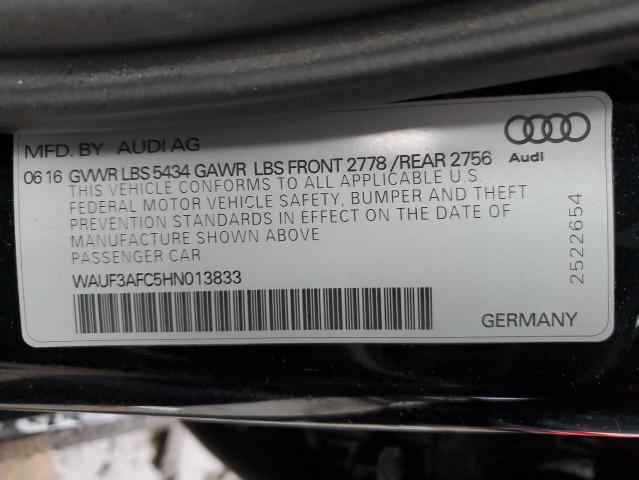 2017 AUDI A6 COMPETI WAUF3AFC5HN013833