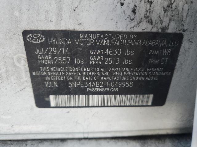 5NPE34AB2FH049958 | 2015 HYUNDAI SONATA SPO