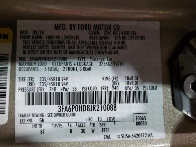 3FA6P0HD8JR210088 2018 FORD FUSION - Image 12