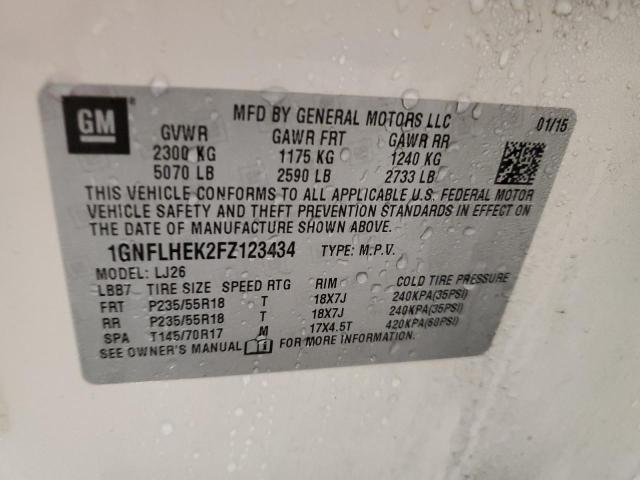 2015 CHEVROLET EQUINOX LT - 1GNFLHEK2FZ123434