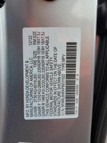 5FNRL6H6XPB031522 | 2023 HONDA ODYSSEY EX