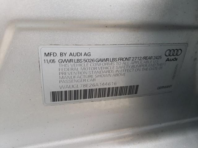 WAUGL78E26A144616 2006 Audi S4 Quattro