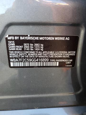 VIN WBA7F2C59GG416899 2016 BMW 7 Series, 750 XI no.12