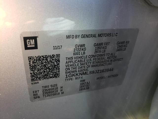 2018 GMC ACADIA SLT 1GKKNMLS9JZ163844