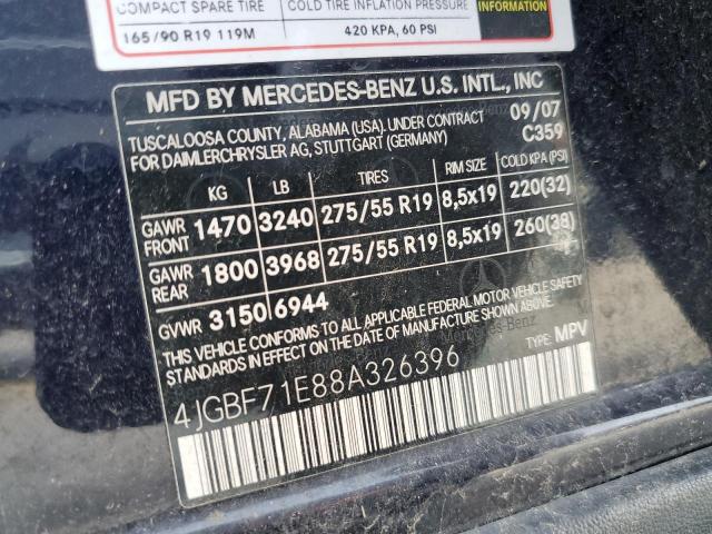 2008 Mercedes-Benz Gl 450 4Matic VIN: 4JGBF71E88A326396 Lot: 40493954