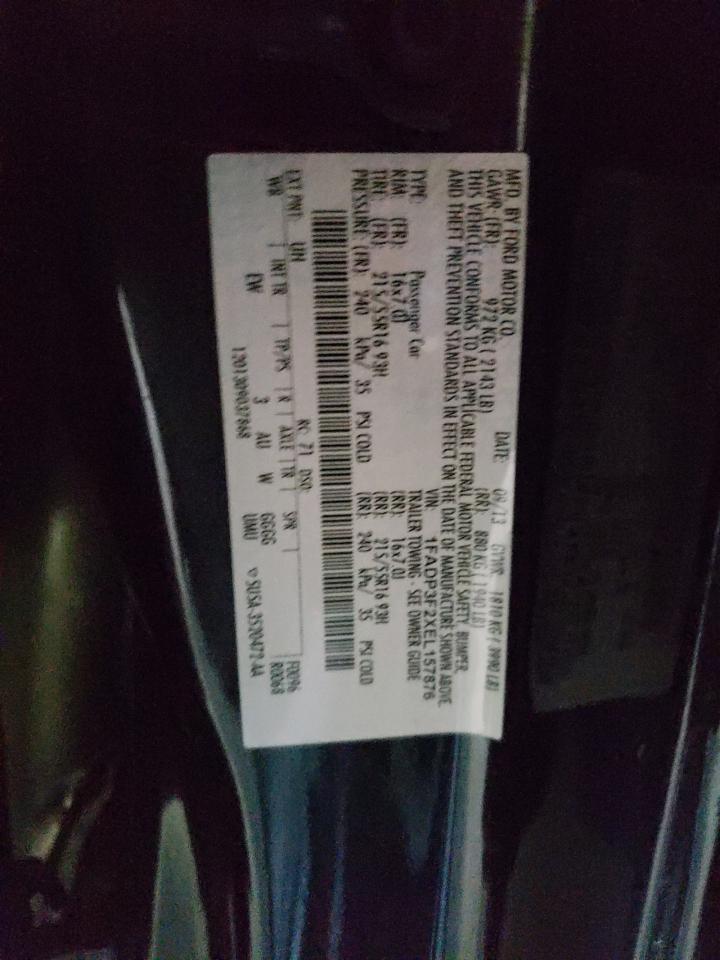 1FADP3F2XEL157876 2014 Ford Focus Se