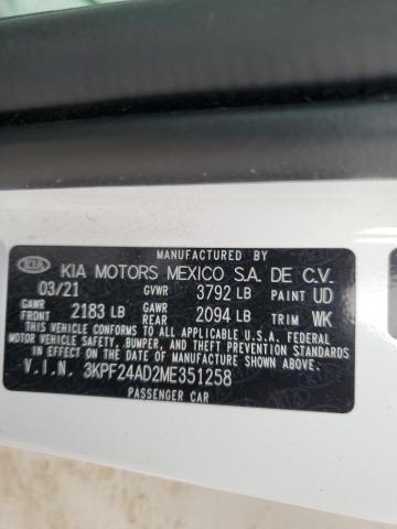 2021 KIA FORTE FE - 3KPF24AD2ME351258