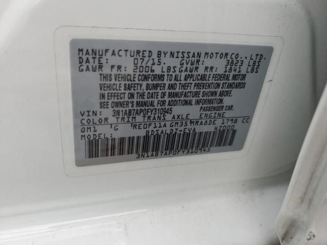 2015 NISSAN SENTRA S - 3N1AB7AP0FY310945