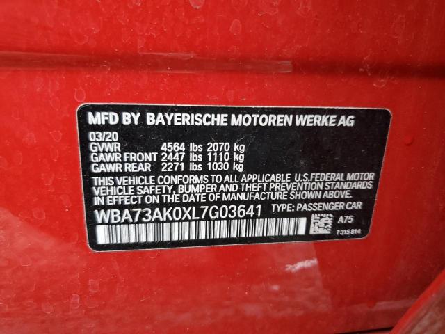 VIN WBA73AK0XL7G03641 2020 BMW 2 Series, 228XI no.12