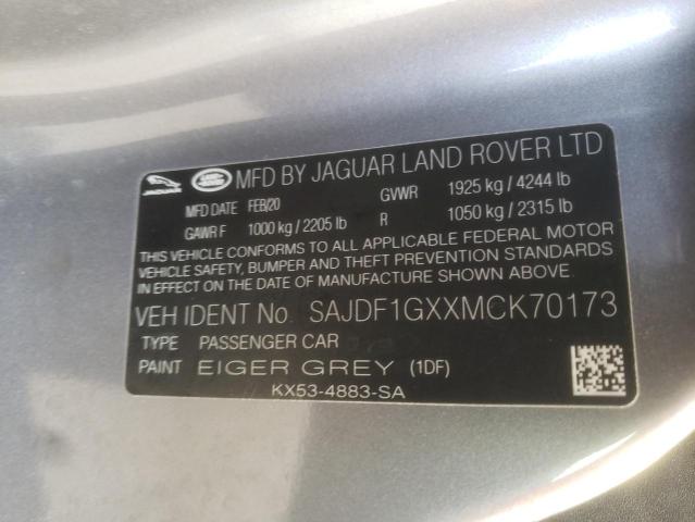 2021 JAGUAR F-TYPE FIR SAJDF1GXXMCK70173