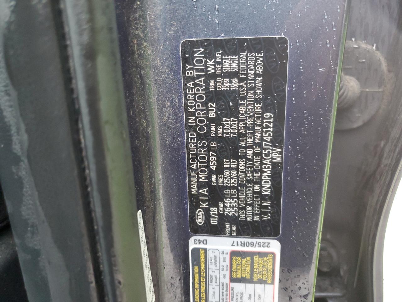 KNDPM3AC5J7451219 2018 Kia Sportage Lx