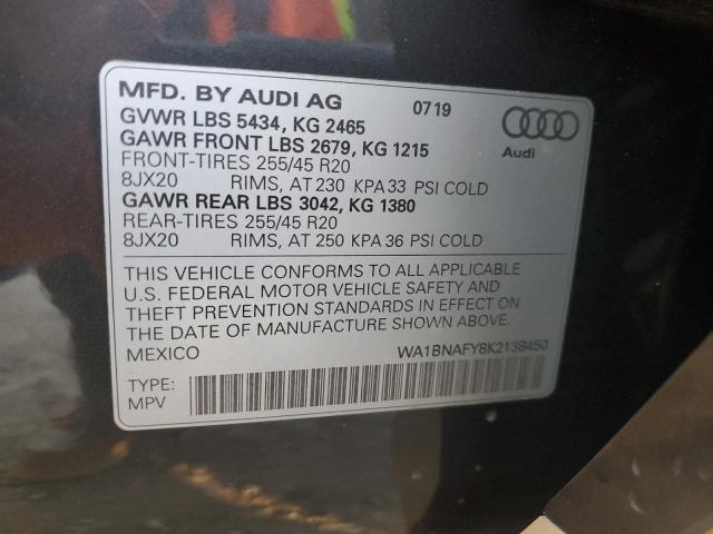 WA1BNAFY8K2138450 2019 AUDI Q5, photo no. 13