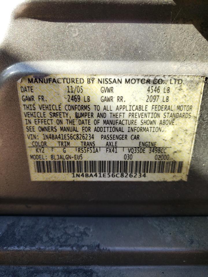 1N4BA41E56C826234 2006 Nissan Maxima Se