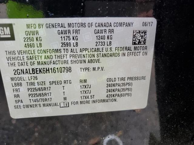 2GNALBEK6H1610798 | 2017 CHEVROLET EQUINOX LS