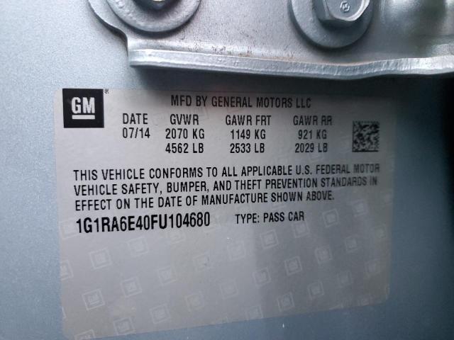 VIN 1G1RA6E40FU104680 2015 Chevrolet Volt no.12