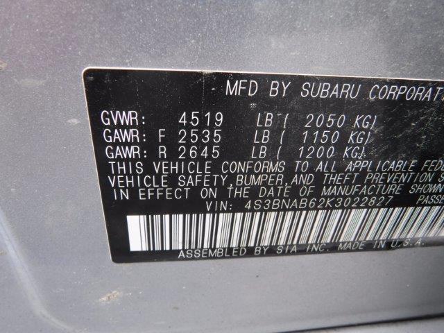 2019 SUBARU LEGACY 2.5 - 4S3BNAB62K3022827